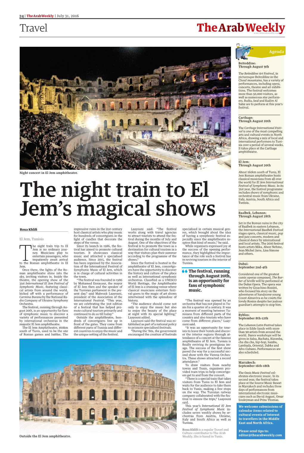The Night Train to El Jem's Magical Shows