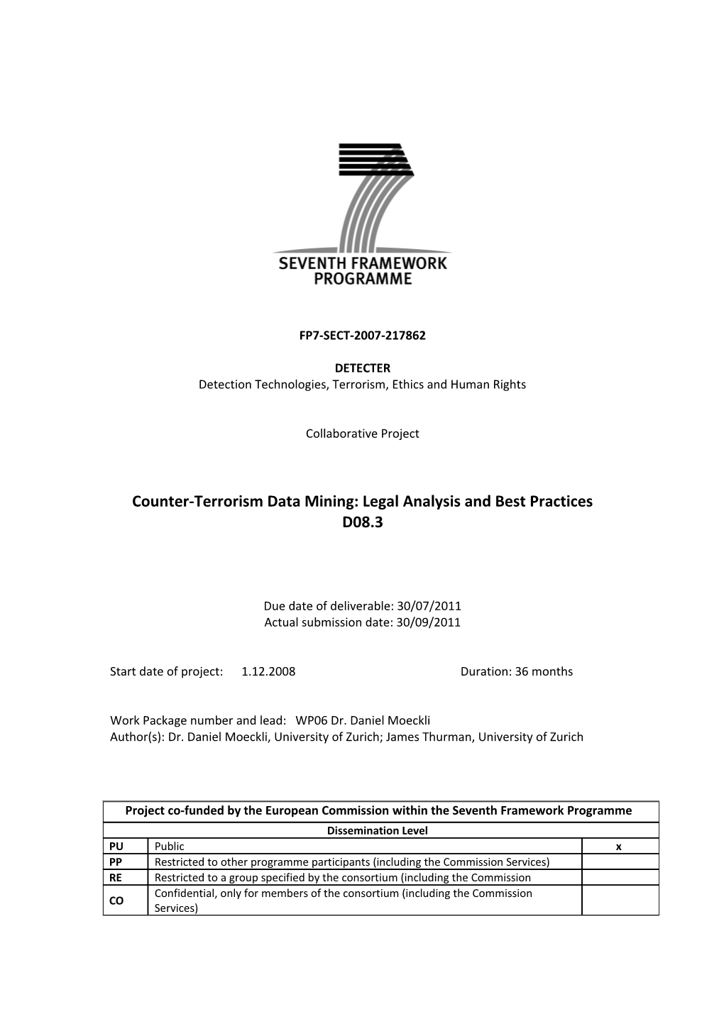 Detection Technologies, Terrorism, Ethics and Human Rights