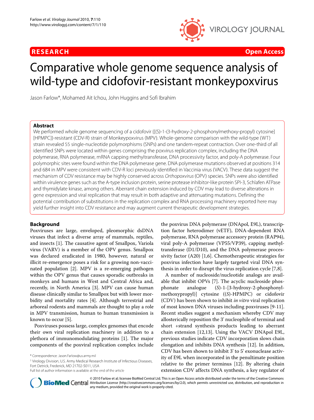 Research Comparative Whole Genome Sequence Analysis of Wild