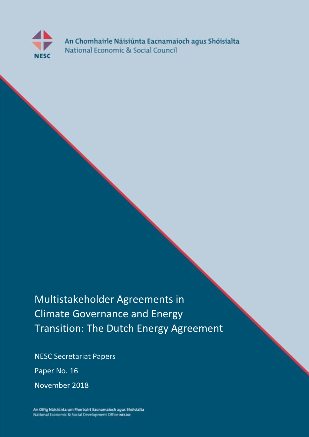 Multistakeholder Agreements in Climate Governance and Energy Transition: the Dutch Energy Agreement