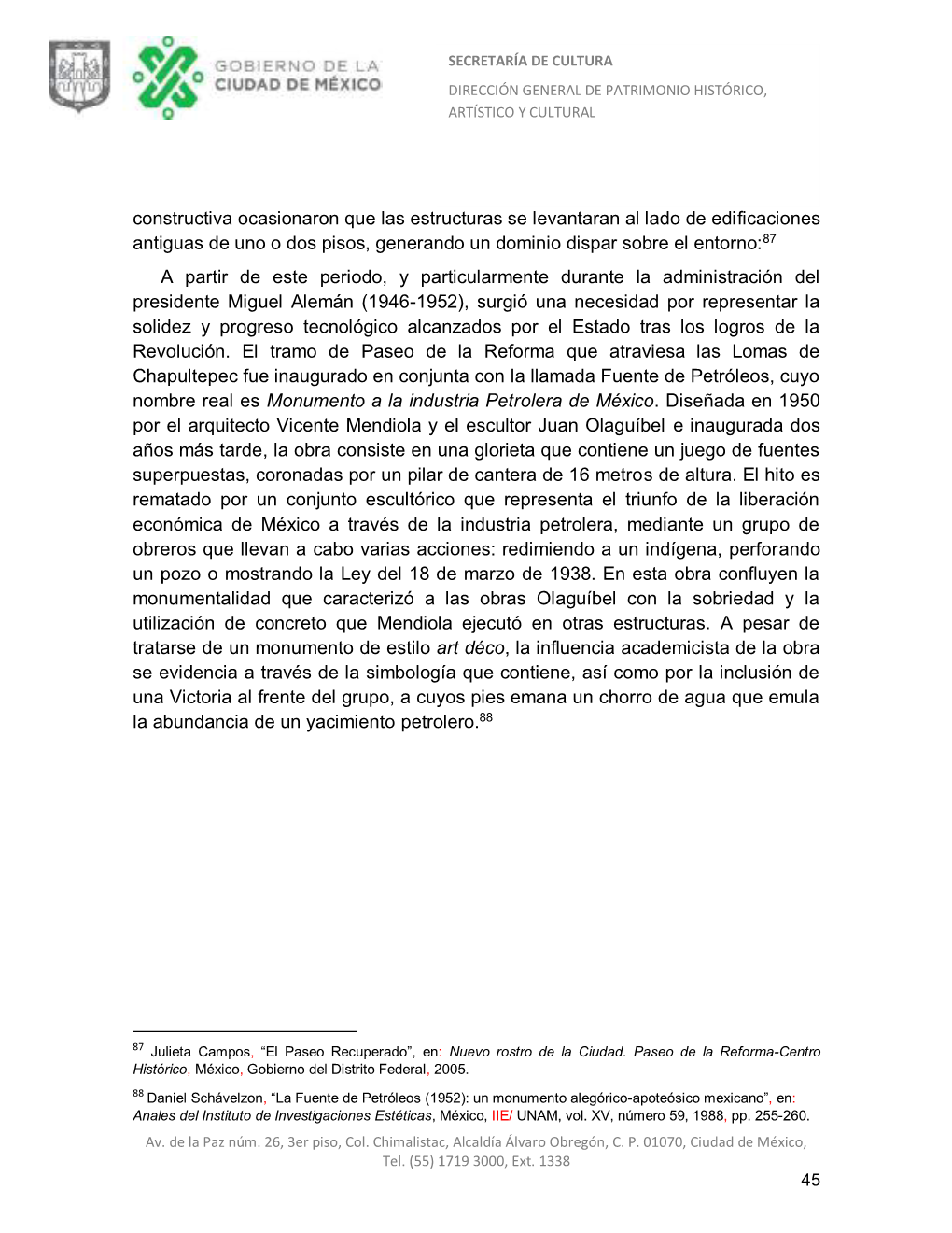 Secretaría De Cultura Dirección General De Patrimonio Histórico, Artístico Y Cultural