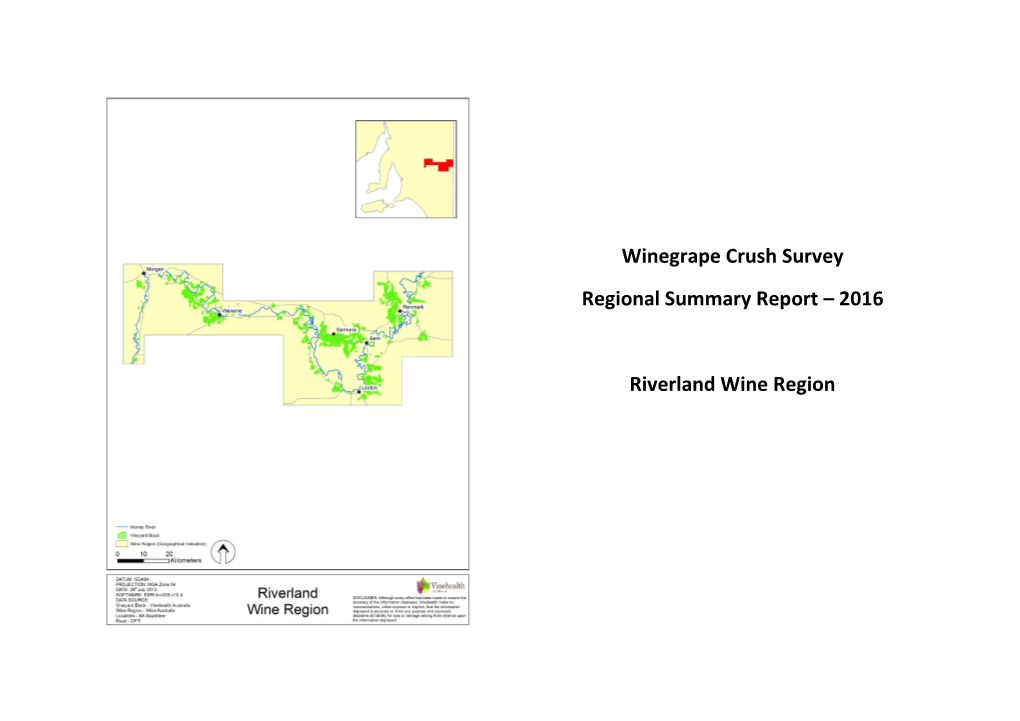 2016 Riverland Wine Region