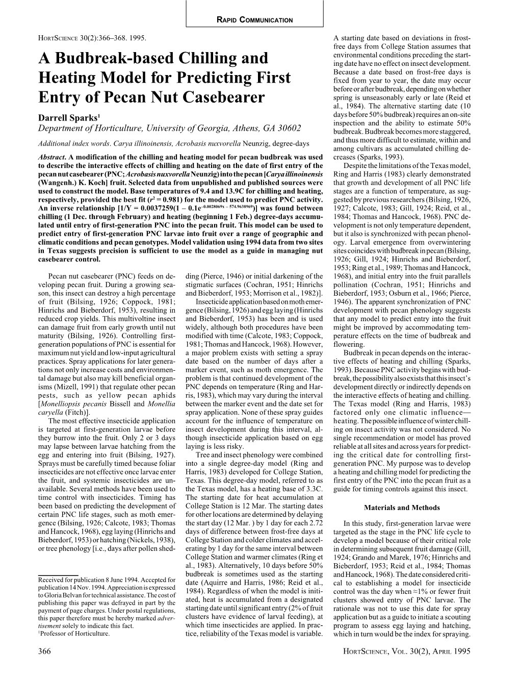 A Budbreak-Based Chilling and Heating Model for Predicting First