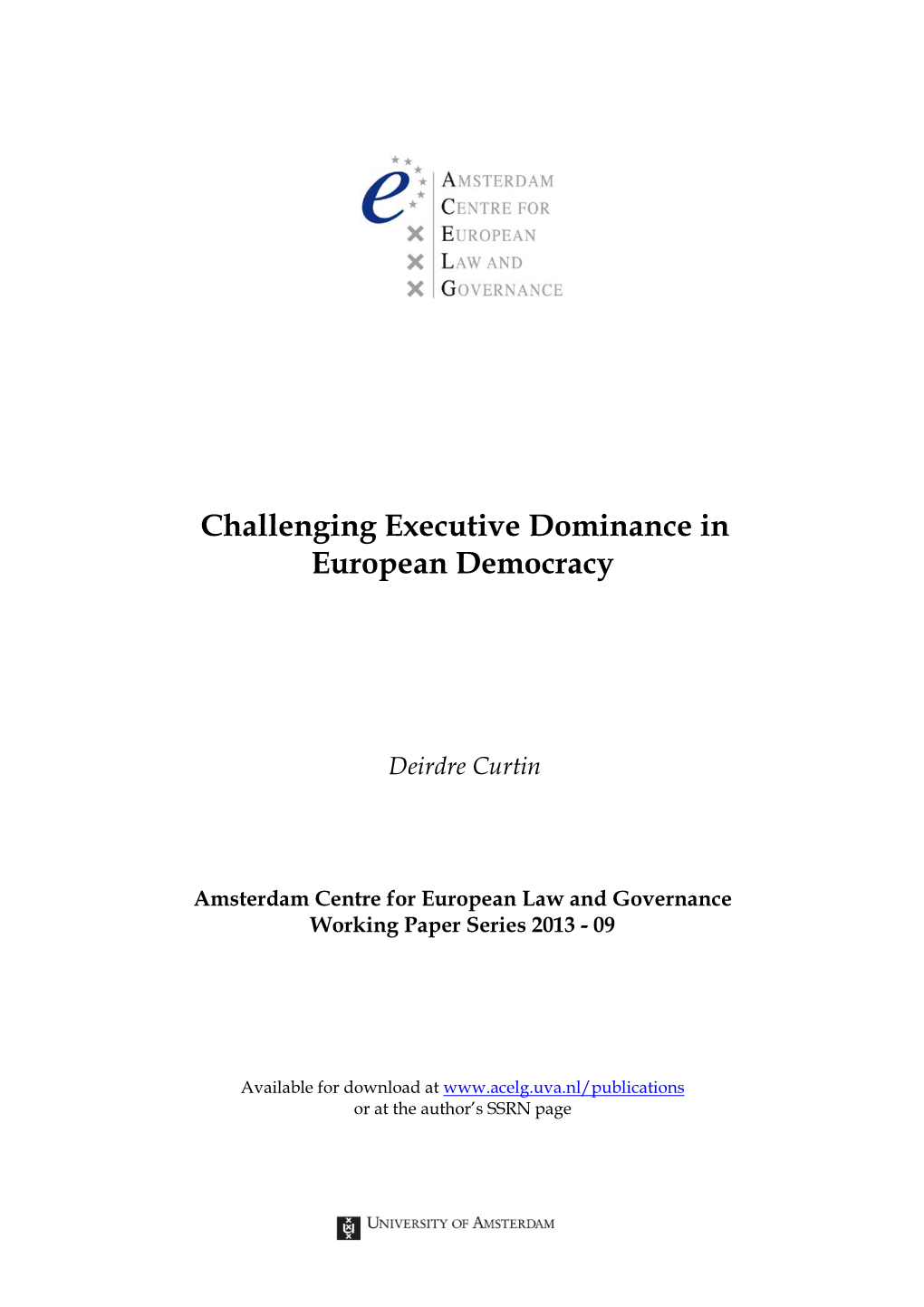 Challenging Executive Dominance in European Democracy