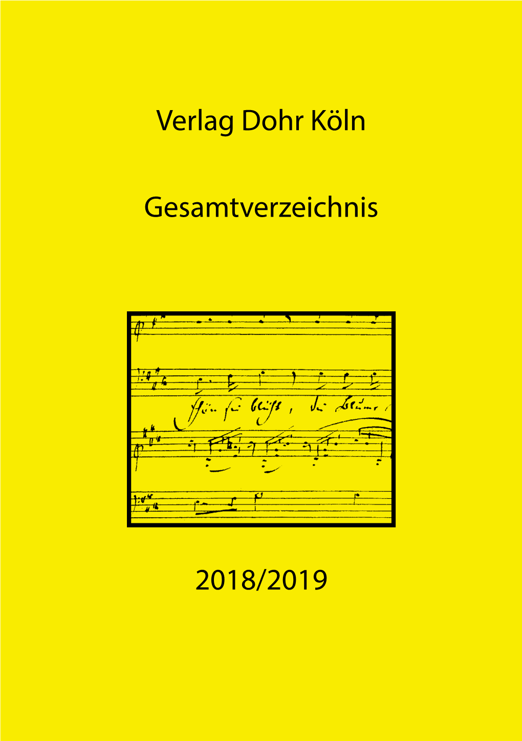 Verlag Dohr Köln Gesamtverzeichnis 2018/2019