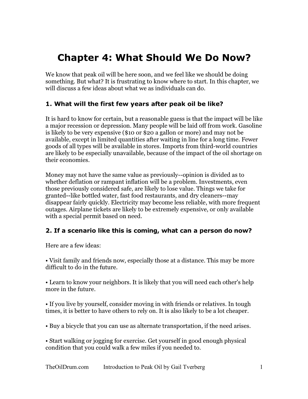 Chapter 4: What Should We Do Now?
