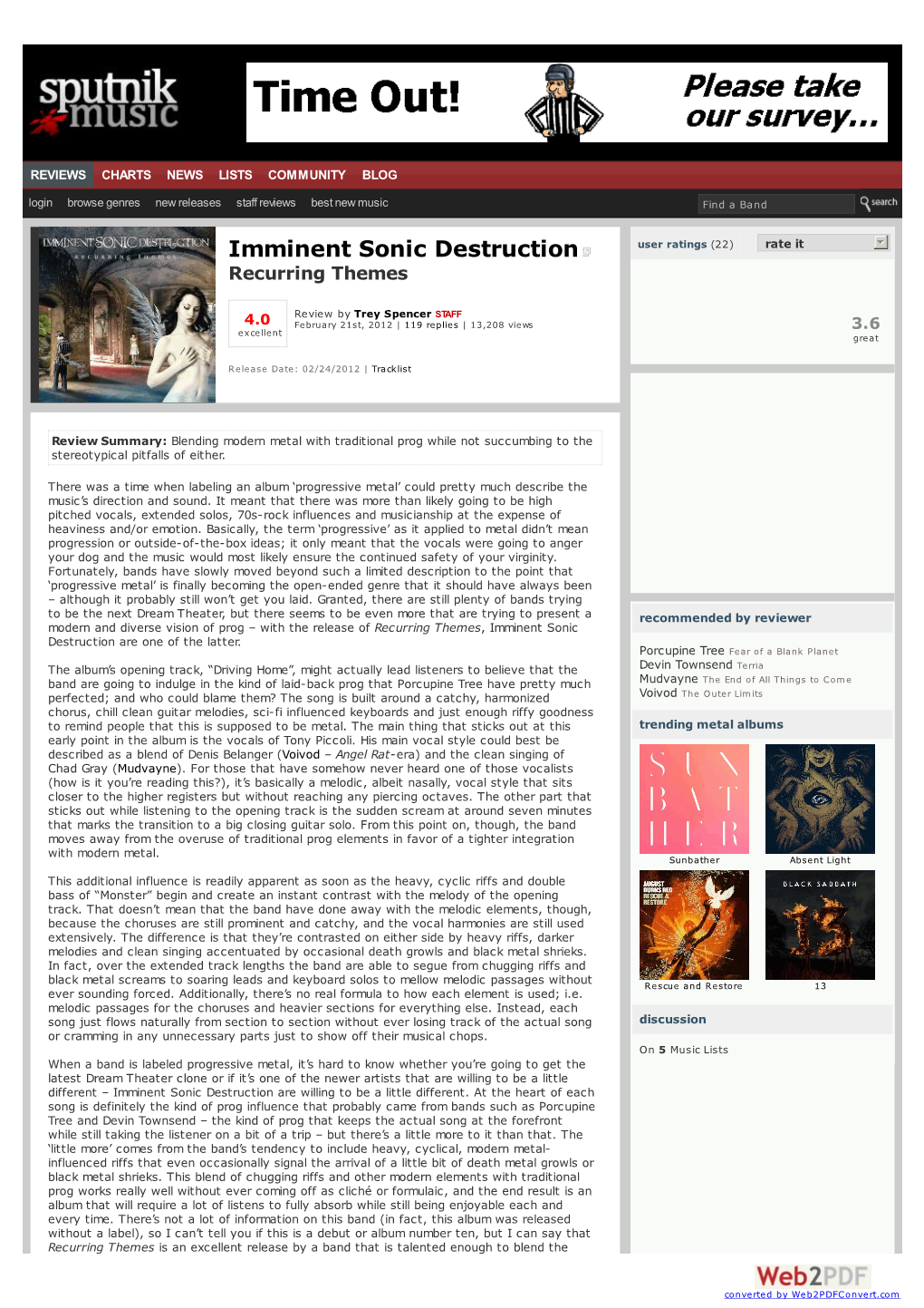 Review: Imminent Sonic Destruction