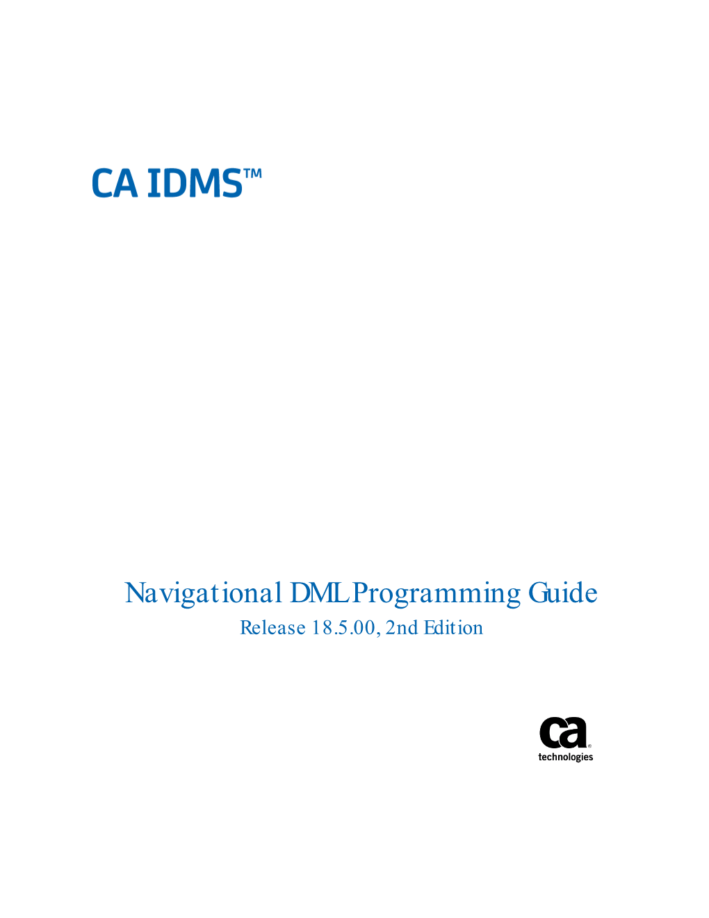 CA IDMS Navigational DML Programming Guide