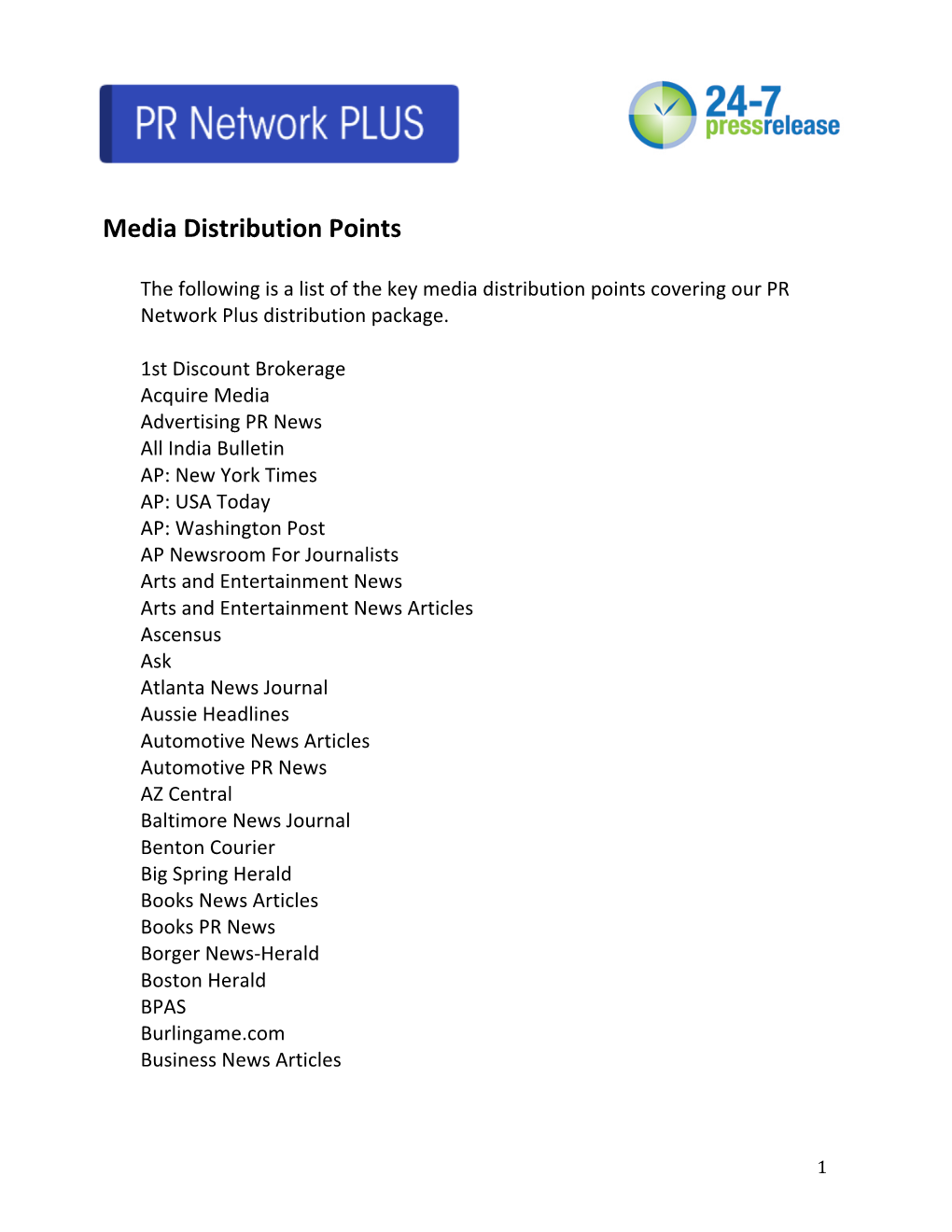 Media Distribution Points