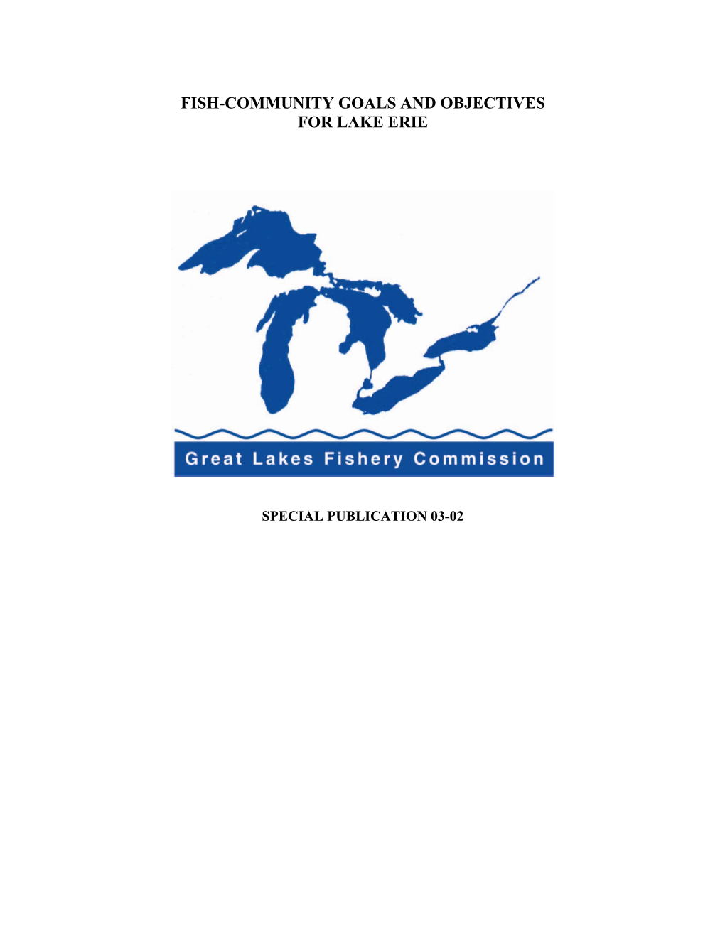 Fish-Community Goals and Objectives for Lake Erie