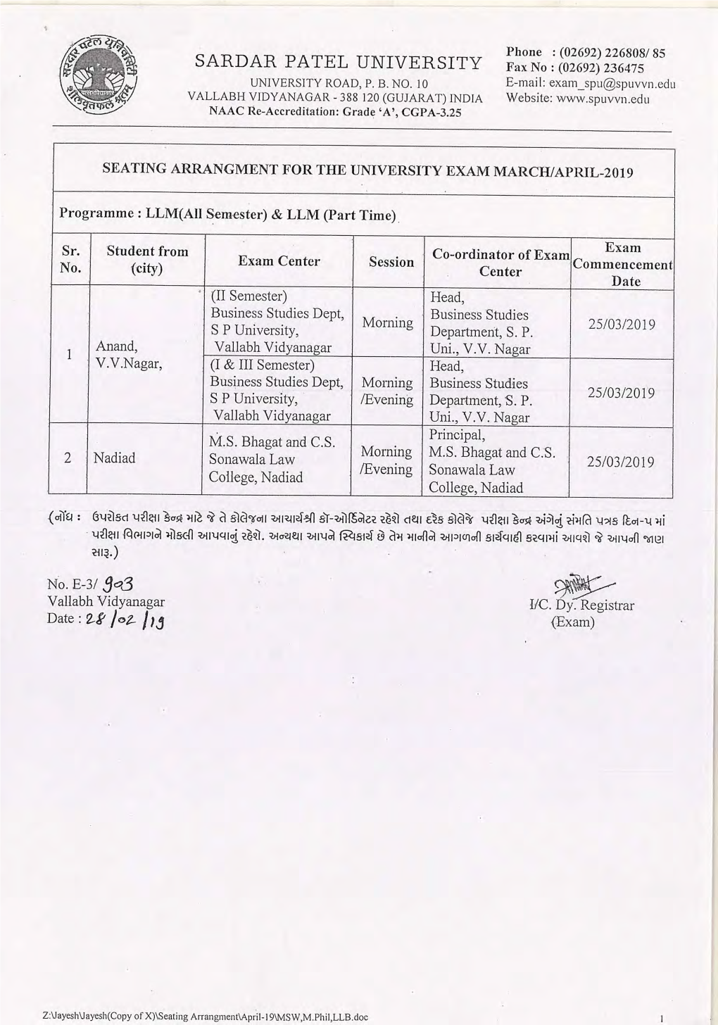 Seating Arrangement Mar-Apr 2019.Pdf