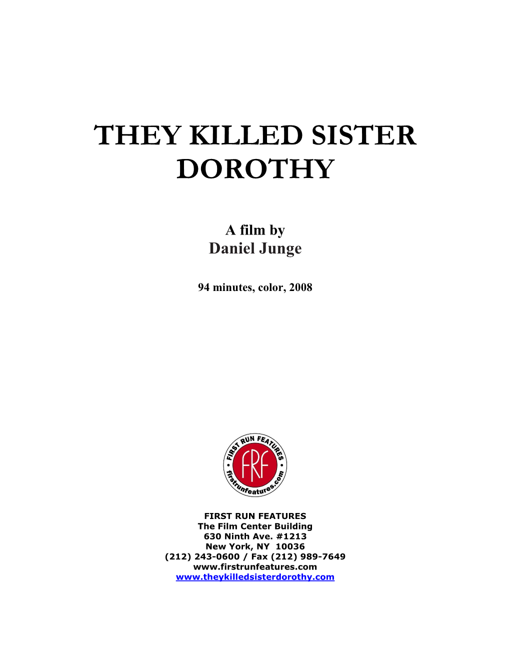 They Killed Sister Dorothy