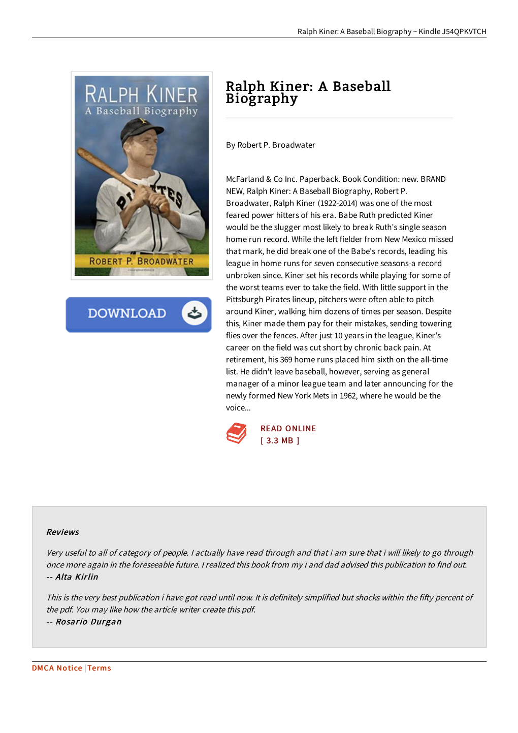 PDF # Ralph Kiner: a Baseball Biography Download