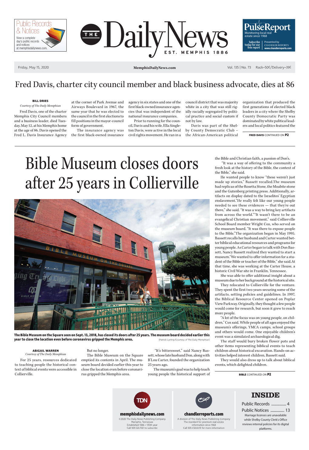 Bible Museum Closes Doors After 25 Years in Collierville