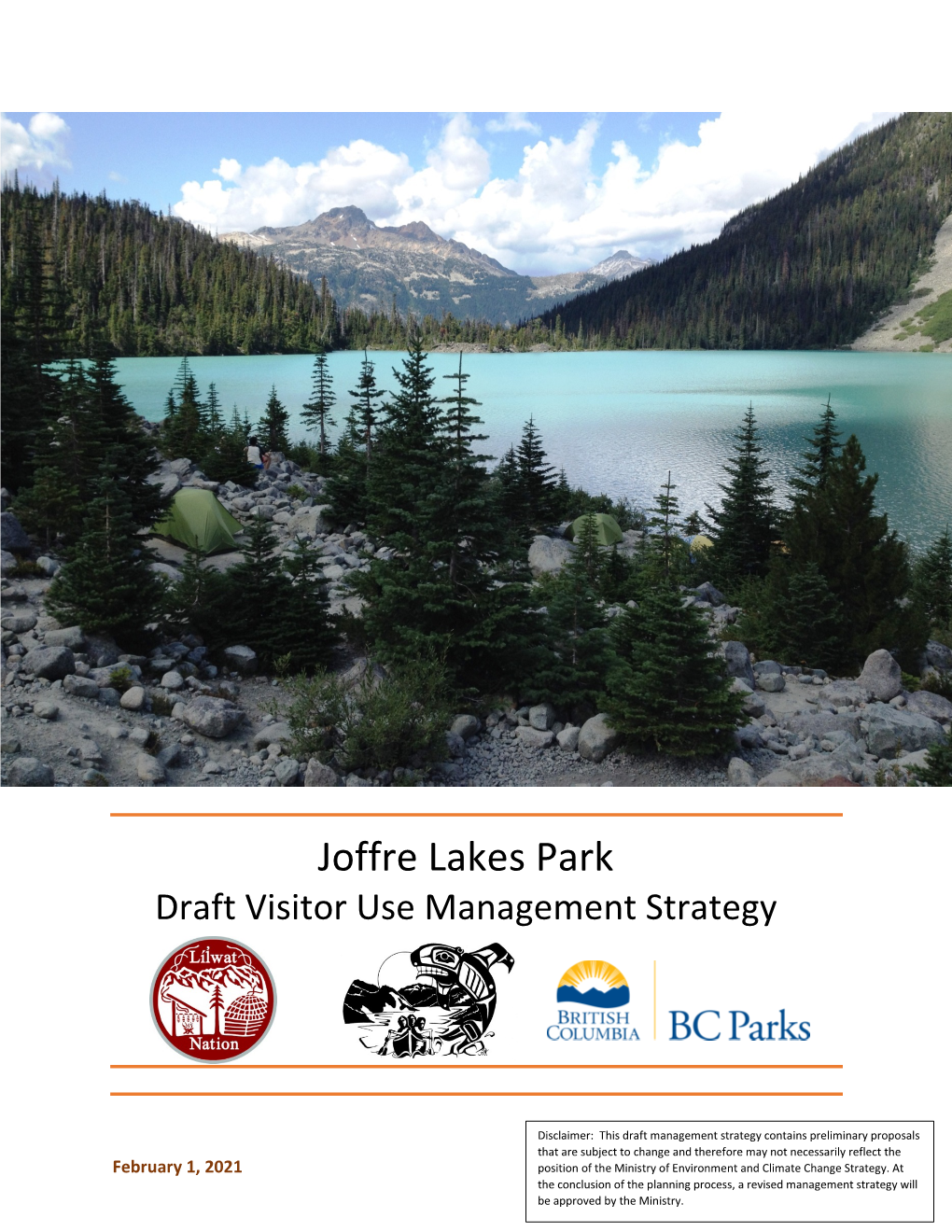 Joffre Lakes Park Draft Visitor Use Management Strategy