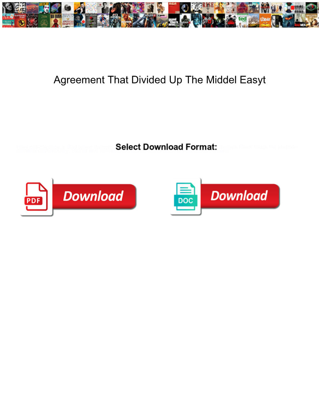 Agreement That Divided up the Middel Easyt