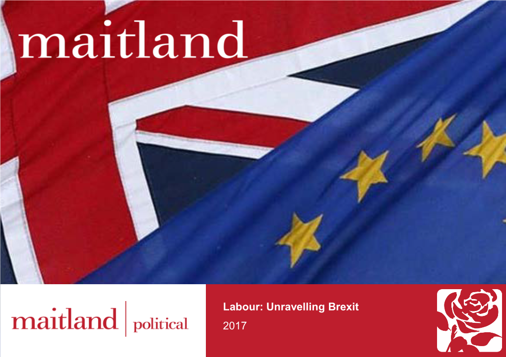 Labour: Unravelling Brexit 2017 Maitland Political What We Do