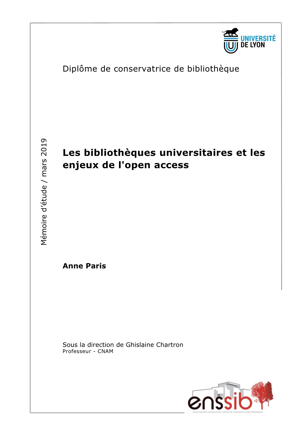 Les Bibliothèques Universitaires Et Les Enjeux De L'open Access