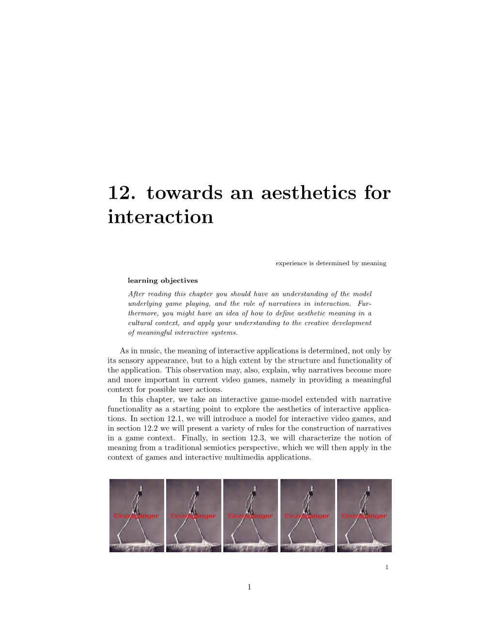 12. Towards an Aesthetics for Interaction