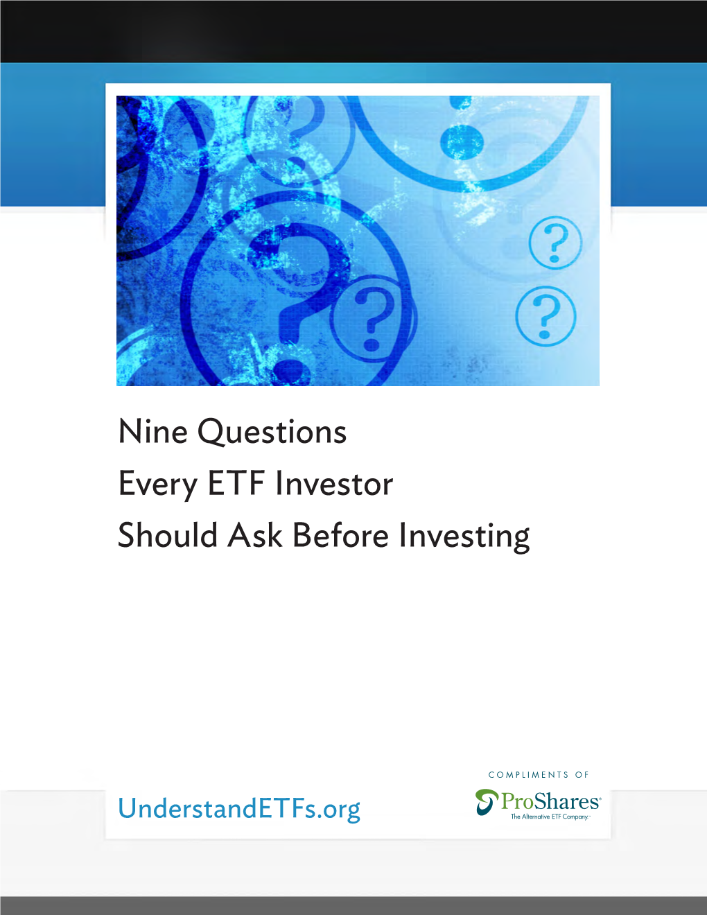 Nine Questions Every ETF Investor Should Ask Before Investing