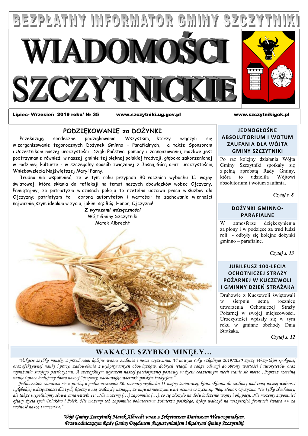 Wiadomości Szczytnickie Nr 35/2019