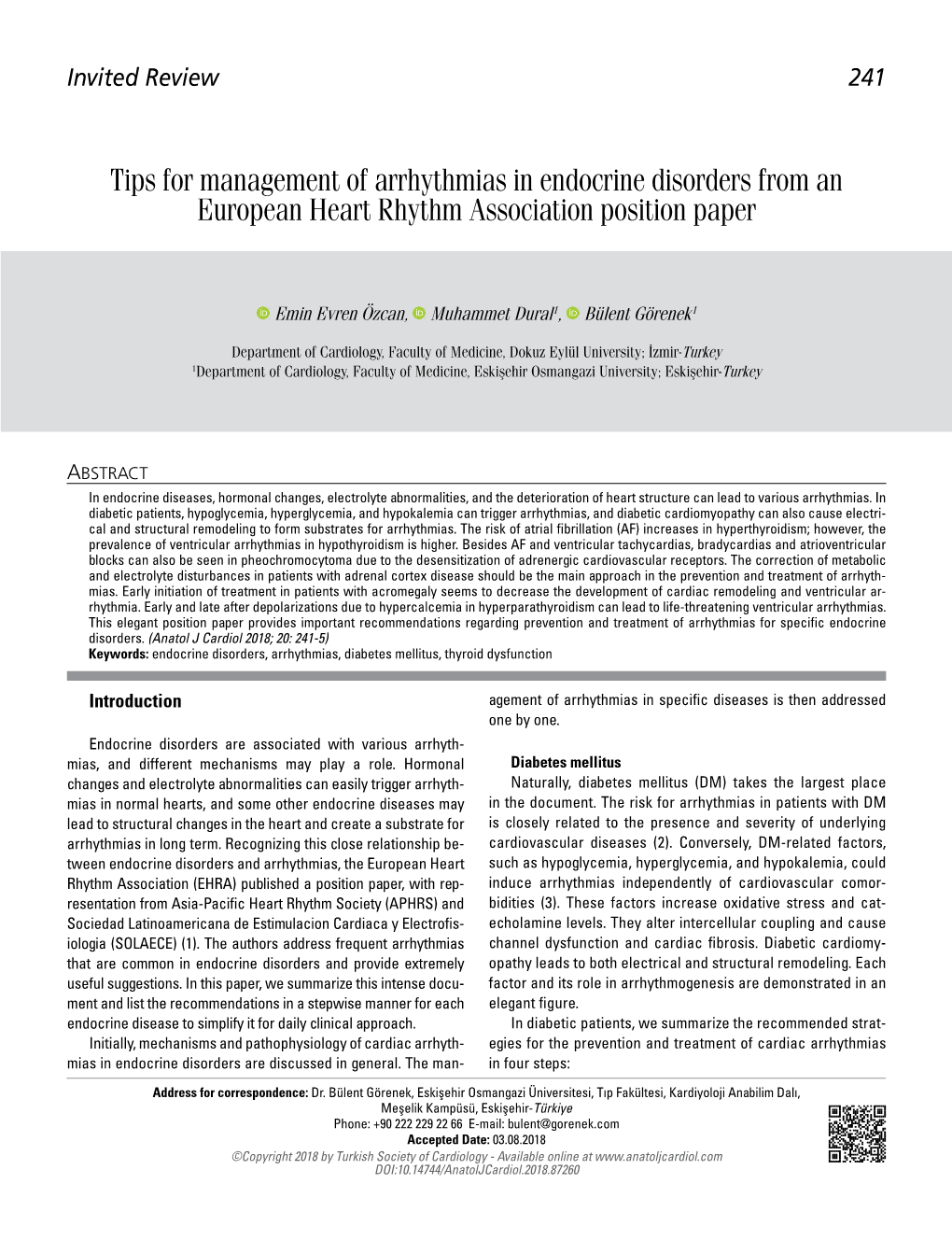 Tips for Management of Arrhythmias in Endocrine Disorders from an European Heart Rhythm Association Position Paper