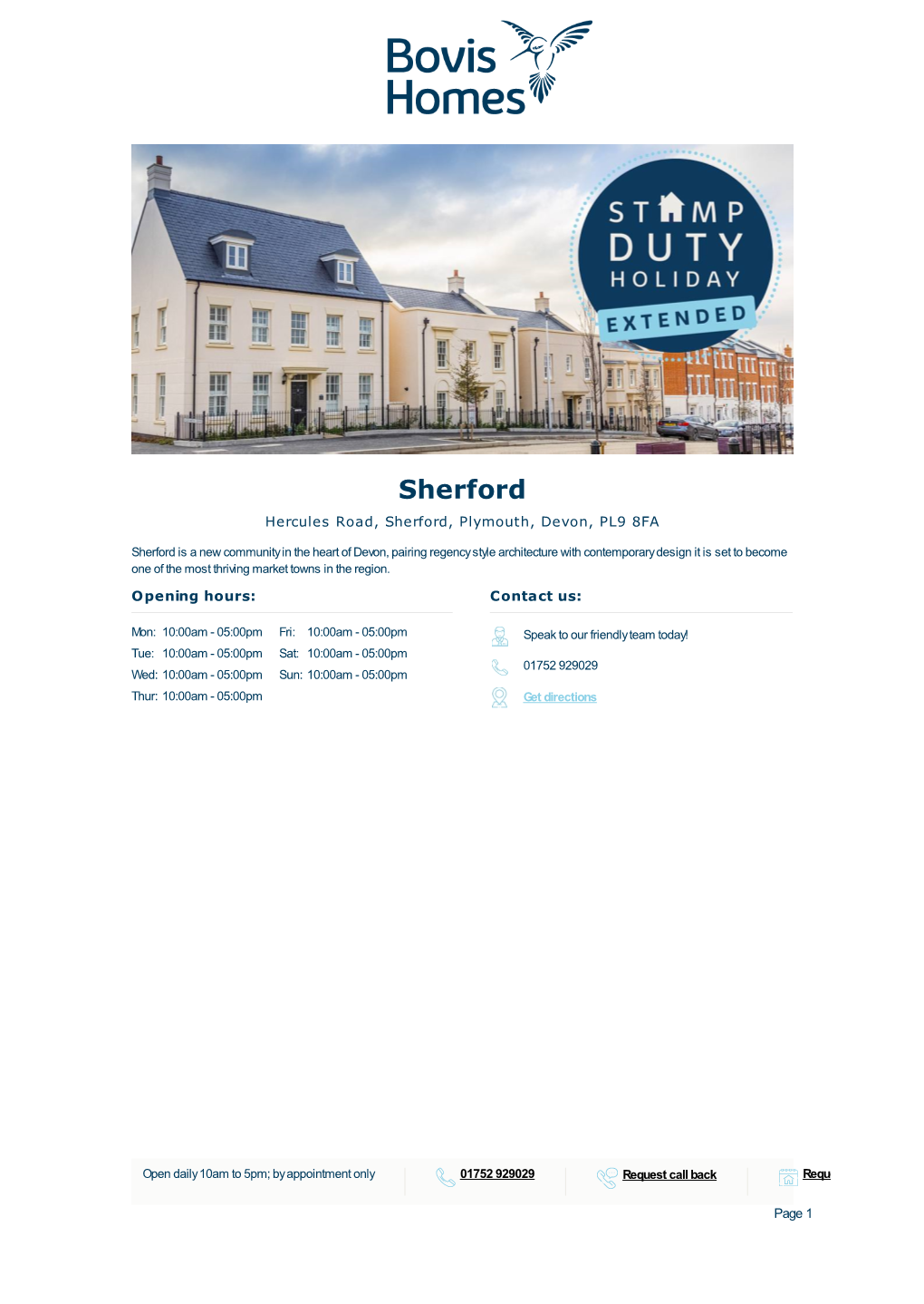 Brochure for Sherford