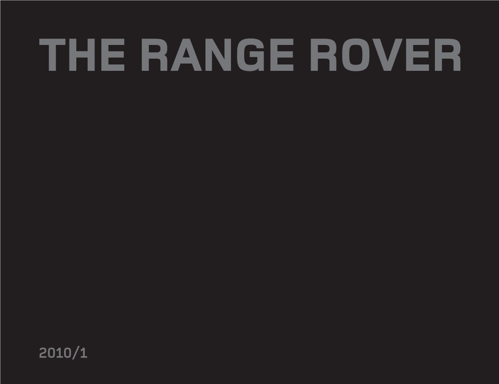 2010 Range Rover Brochure