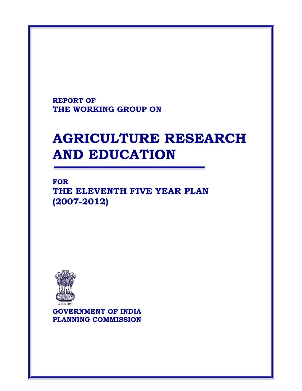 Agriculture Research and Education