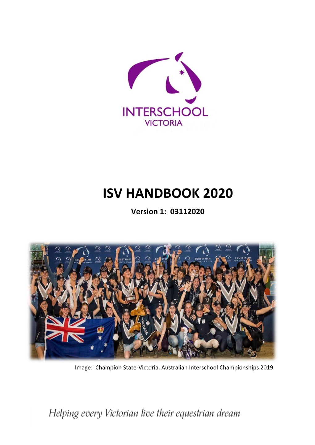 ISV HANDBOOK 2020 Version 1: 03112020