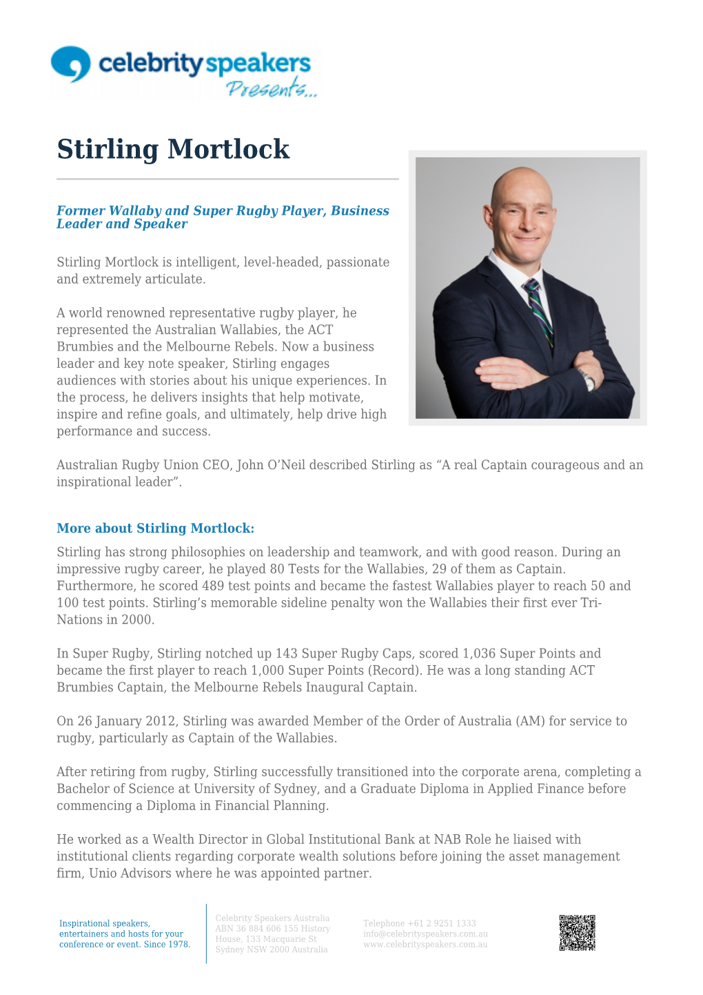 Stirling Mortlock