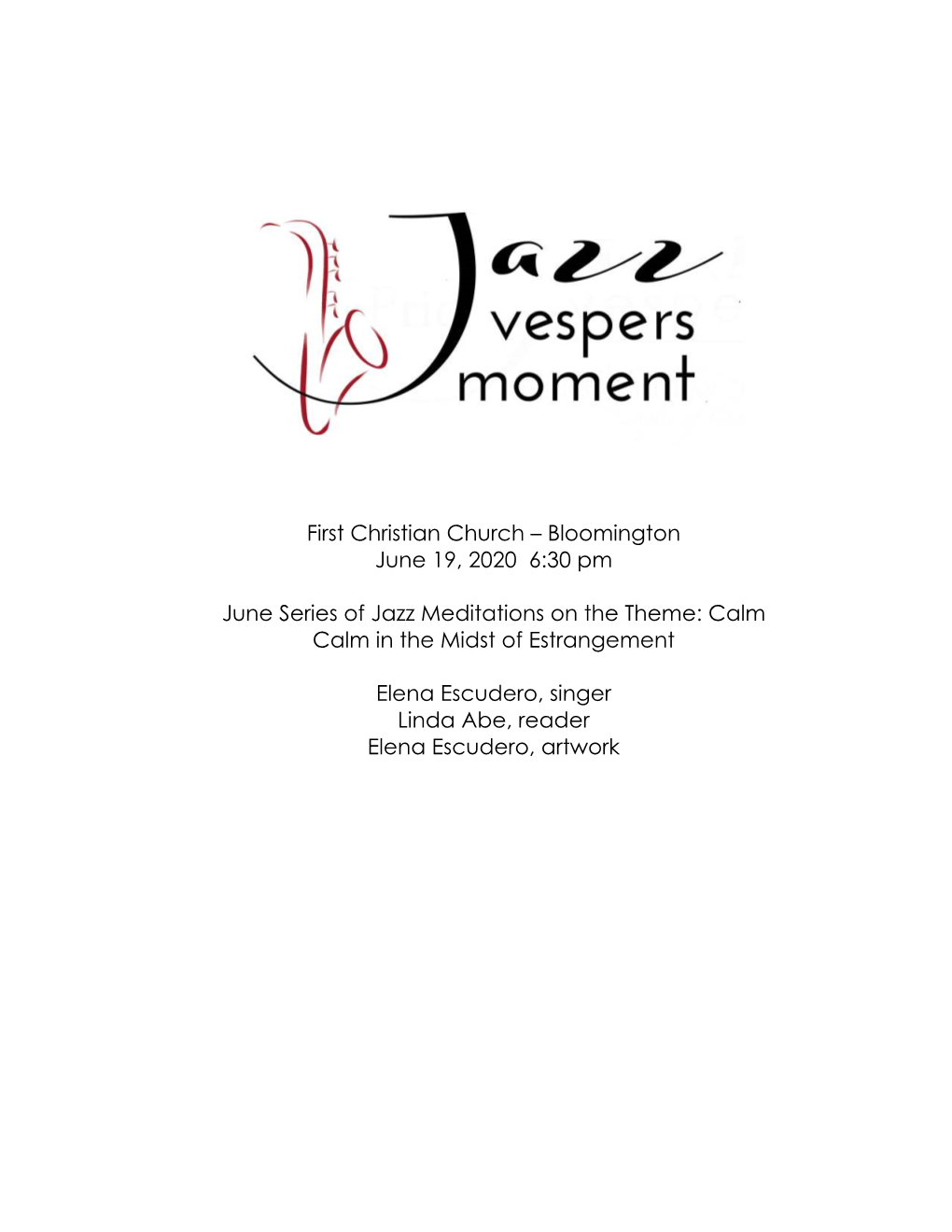 6 19 20 Jazz Vespers Moment Bulletin.Pub