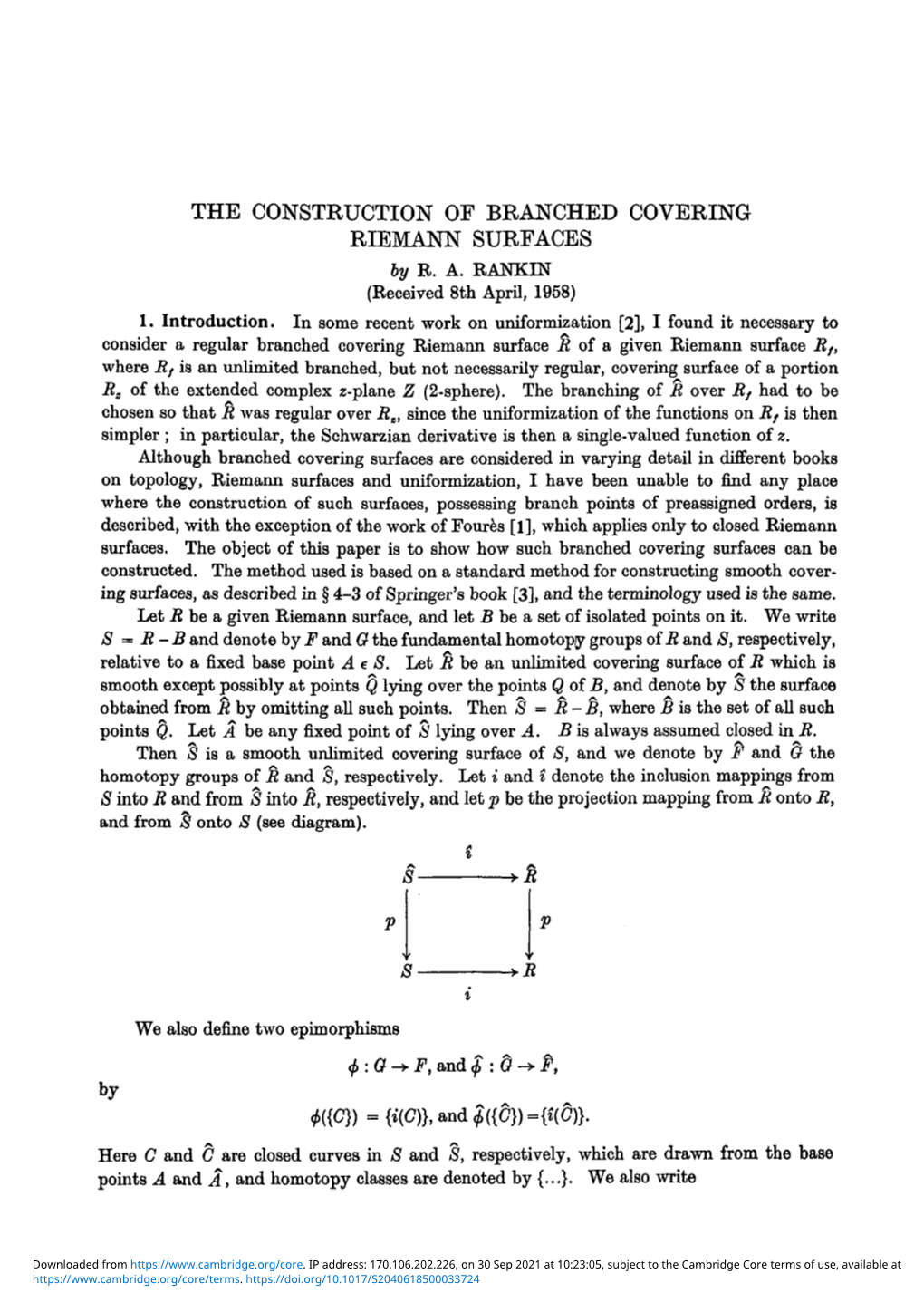 THE CONSTRUCTION of BRANCHED COVERING RIEMANN SURFACES by R