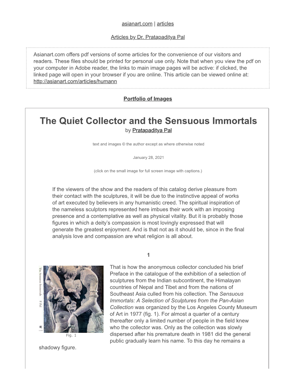 The Quiet Collector and the Sensuous Immortals by Pratapaditya Pal