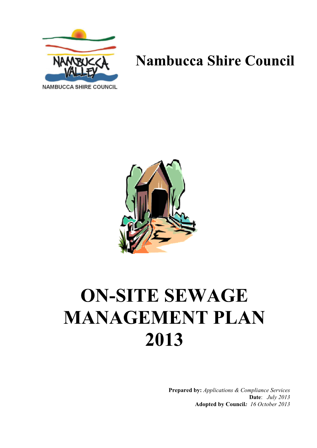 On-Site Sewage Management Plan, 2013