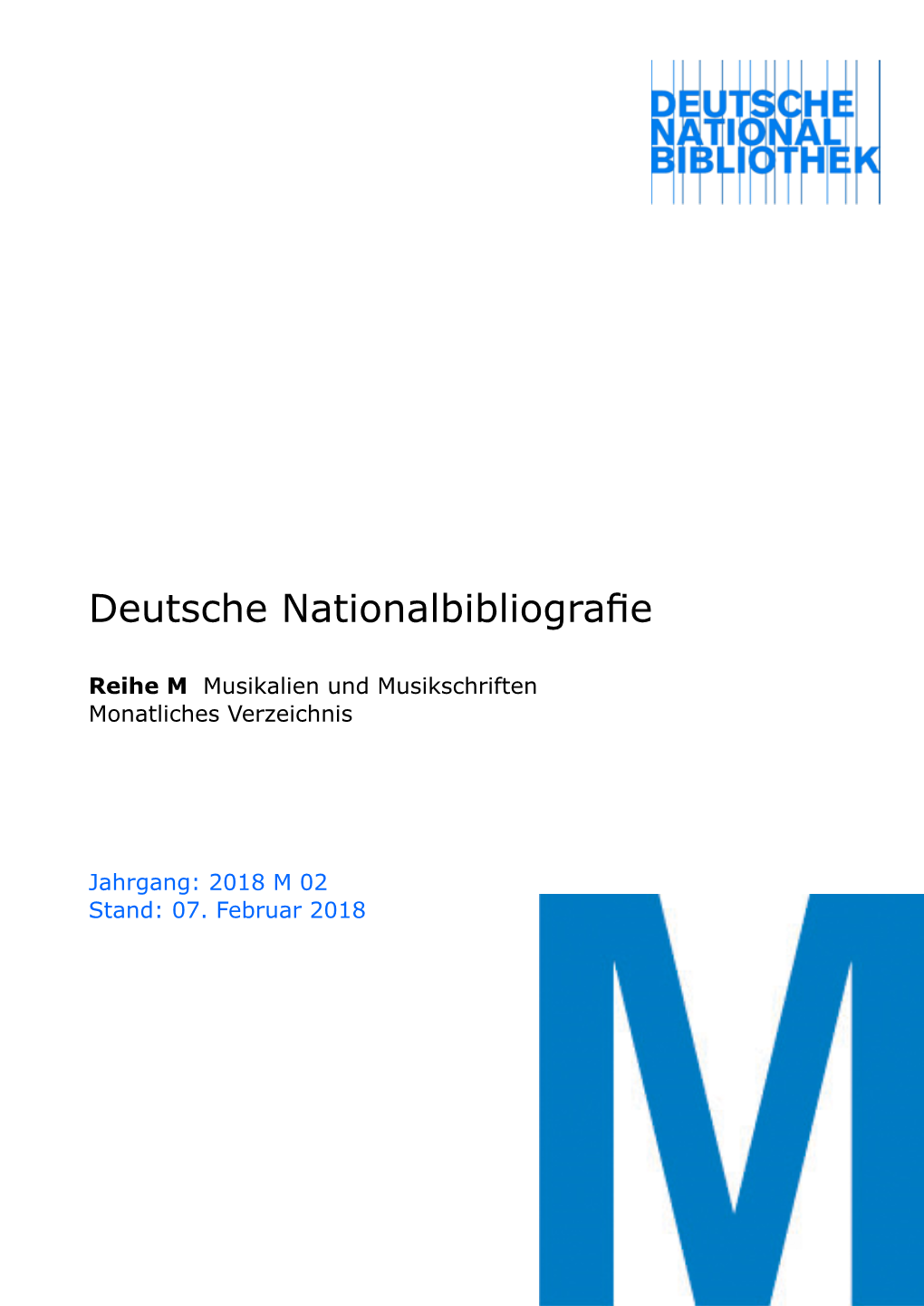 Deutsche Nationalbibliografie 2018 M 02