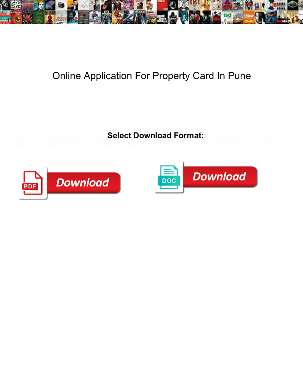 Online Application for Property Card in Pune