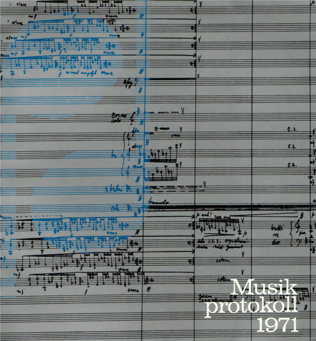 Musikprotokoll 1971 Programmbuch