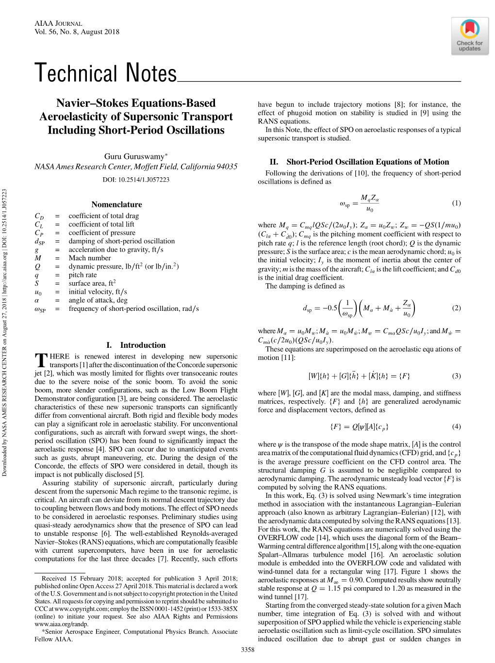 Navier–Stokes Equations-Based Aeroelasticity of Supersonic