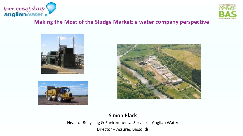 Making the Most of the Sludge Market: a Water Company Perspective