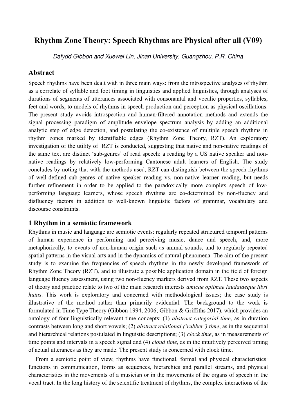 Rhythm Zone Theory: Speech Rhythms Are Physical After All (V09)