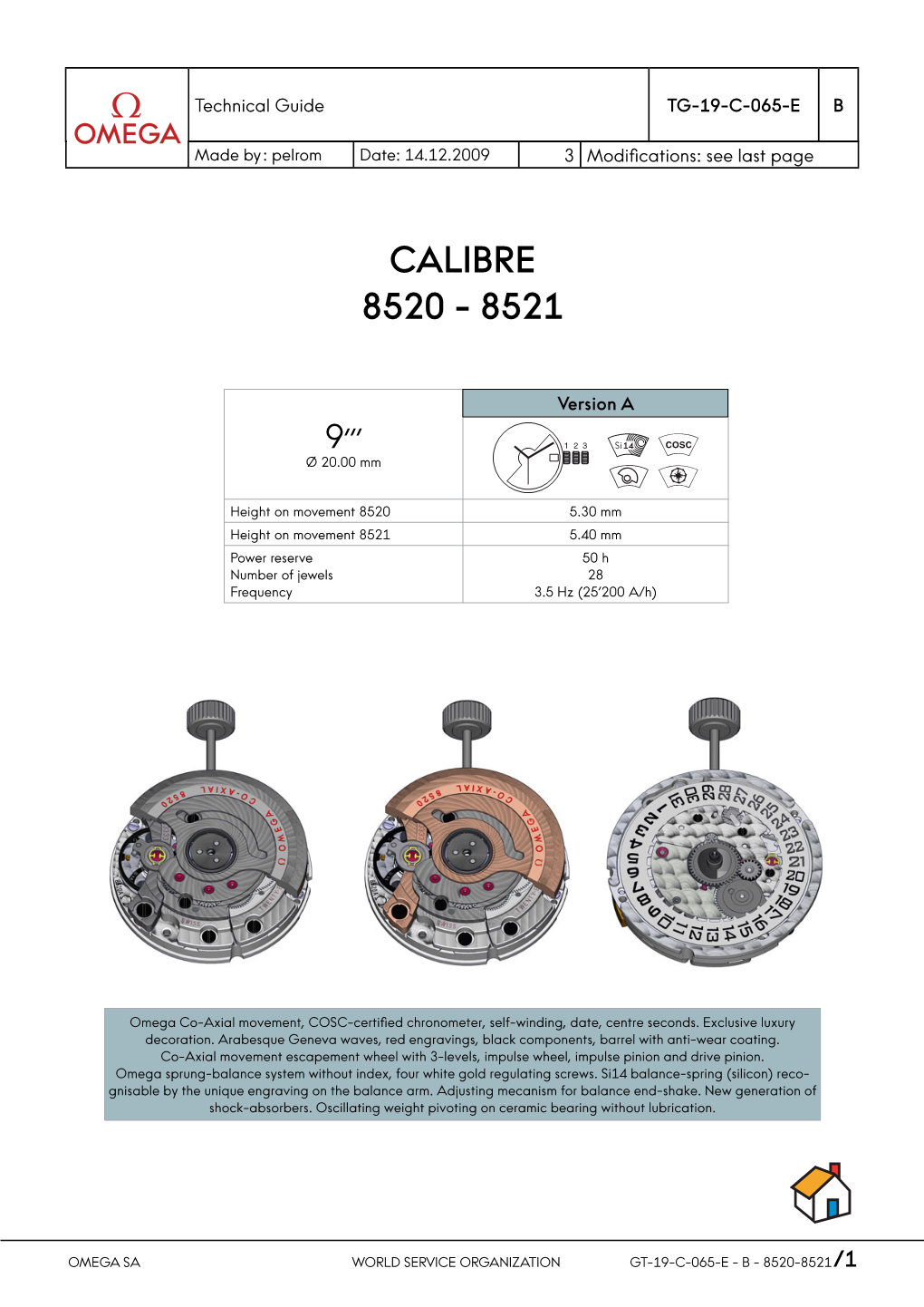 Calibre 8520 - 8521