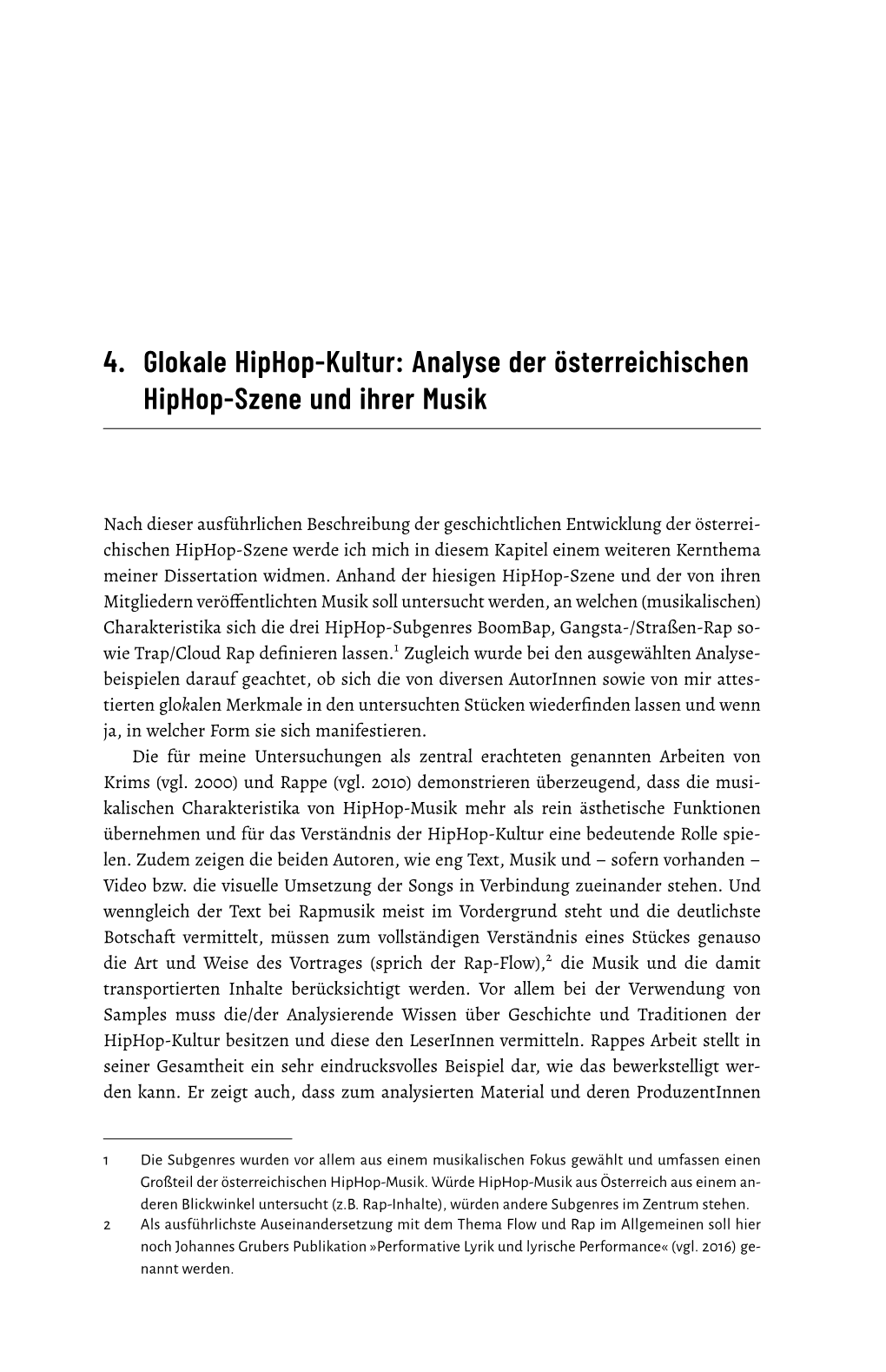 Analyse Der Österreichischen Hiphop-Szene Und Ihrer Musik