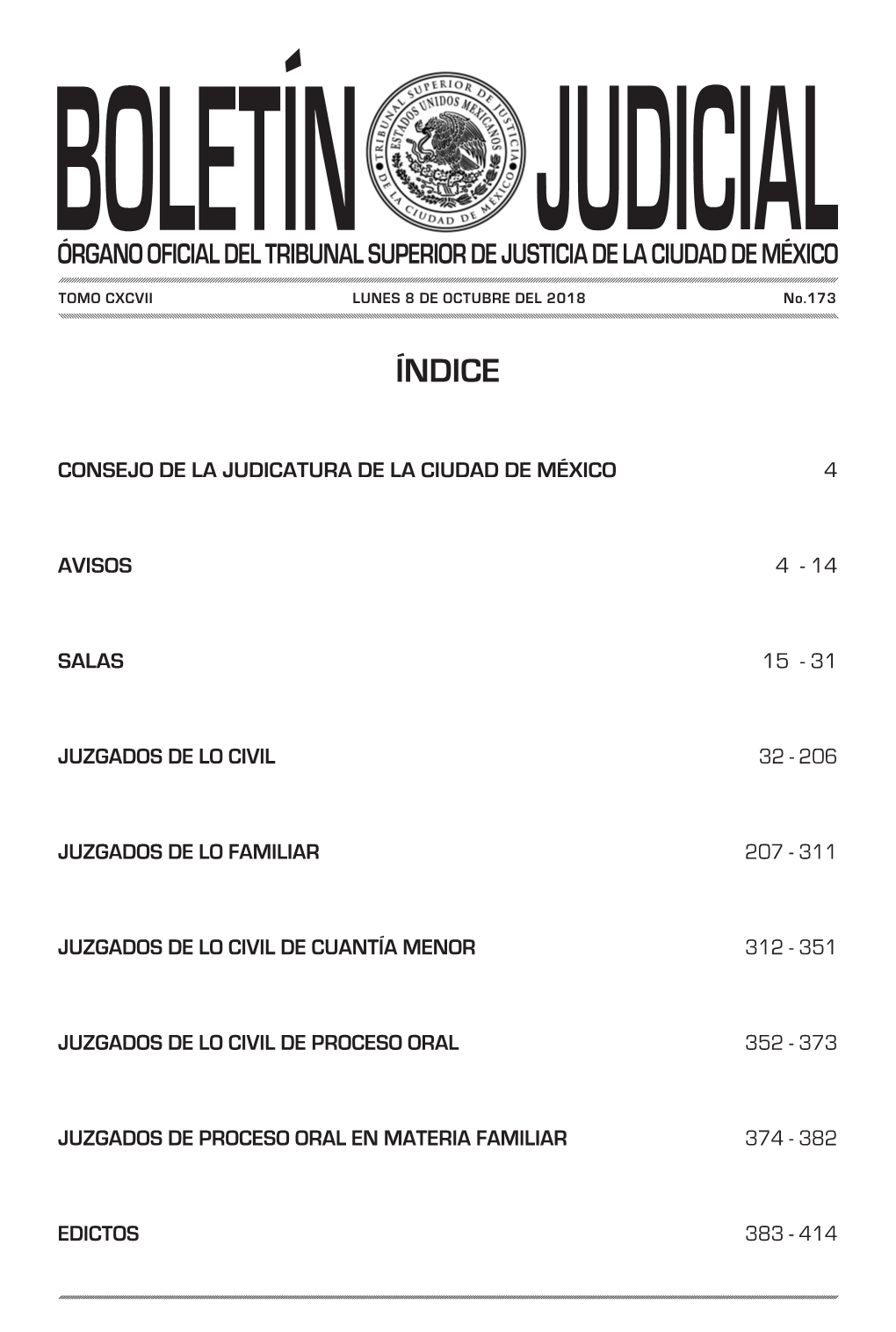 BOLETÍN JUDICIAL No