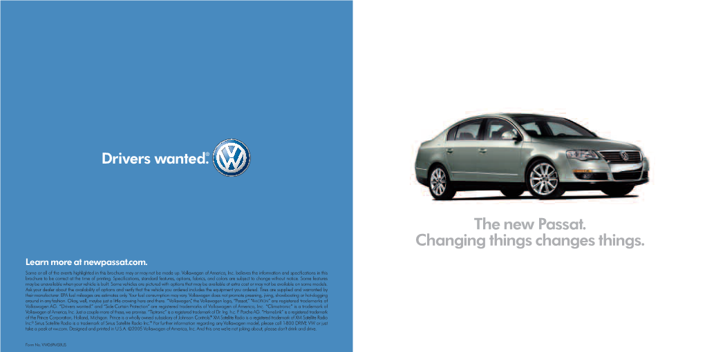 VW MKV (B6) Passat Brochure (Pdf)