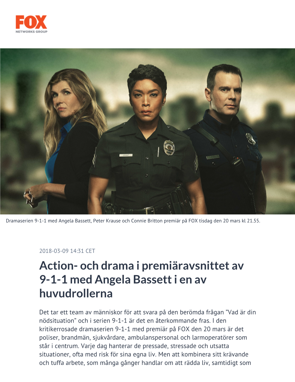 Action- Och Drama I Premiäravsnittet Av 9-1-1 Med Angela Bassett I En Av Huvudrollerna