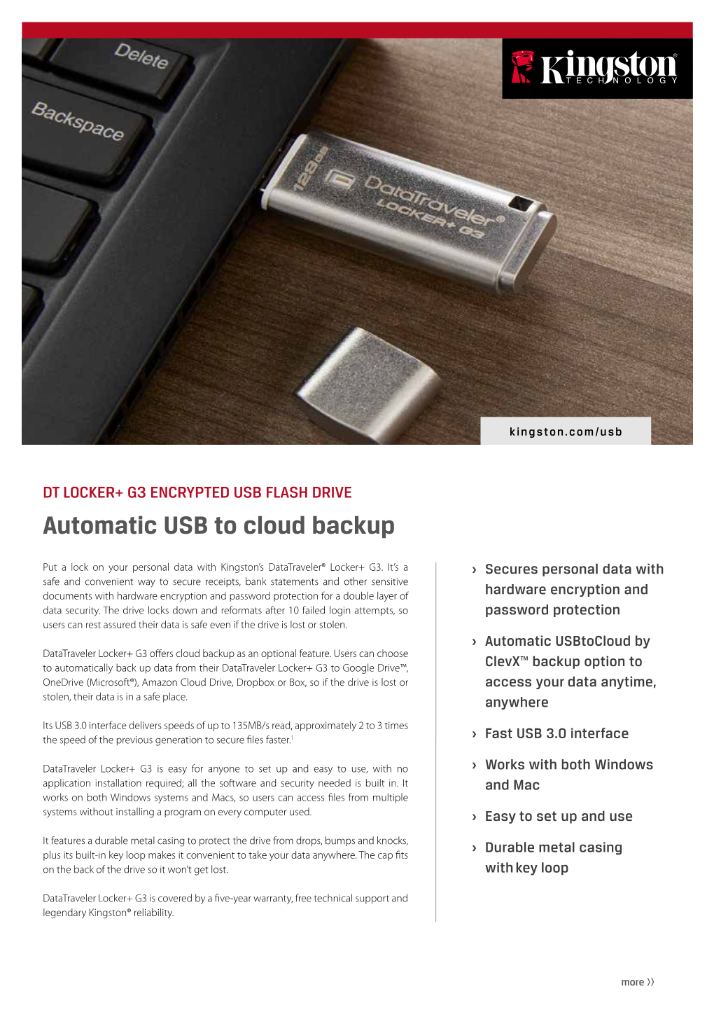 Automatic USB to Cloud Backup