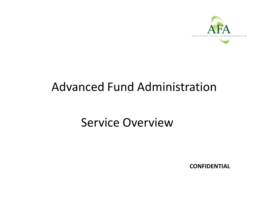 Advanced Fund Administration