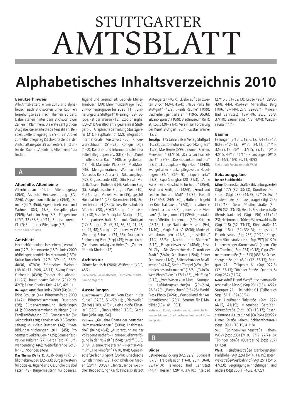 Index Fortlaufend 10 2 AB-Beilage 09.02.11 10:00 Seite 1