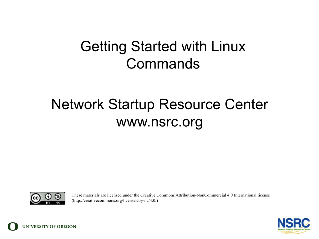 Getting Started with Linux Commands Network Startup Resource Center